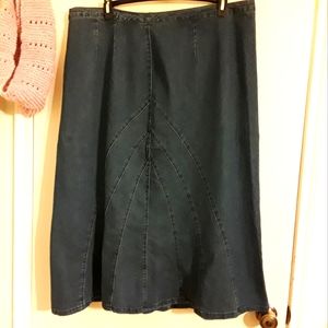 Denim boot maxi skirt